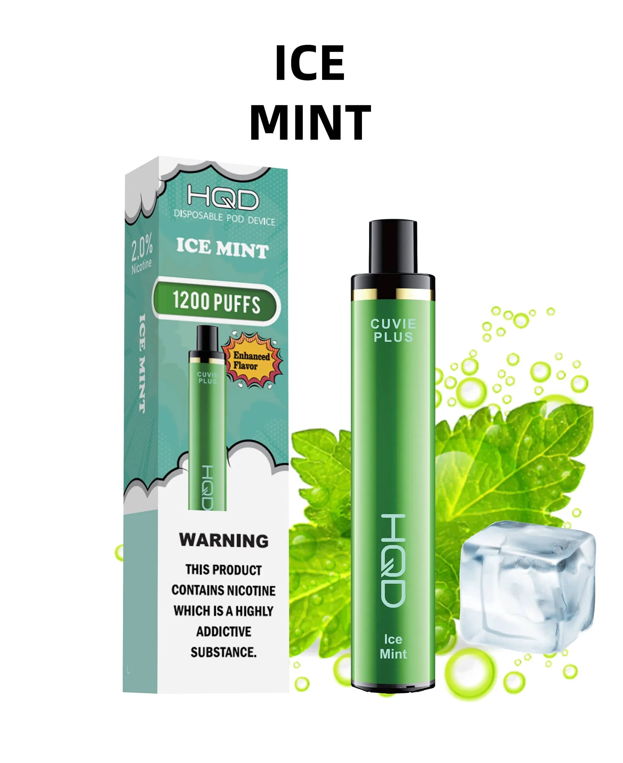 HQD Cuvie Plus Ice Mint - Shop Vapes Online HQD Cuvie Plus Ice Mint - Shop Vapes Online
